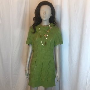 CATO OLIVE GREEN COW NECK SWEATER